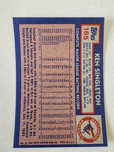 1984 Topps Baseball U-Pick From Drop Down Menu Set Break 1-200 Free CS EX-NM+ - Picture 333 of 403