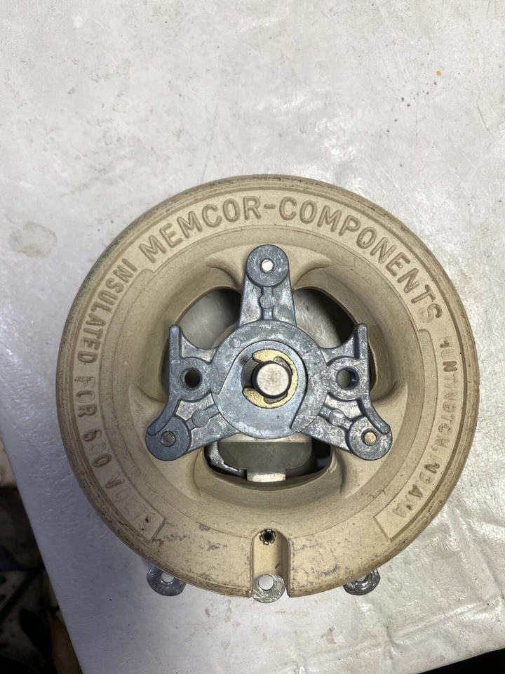 Memcor - Potenciómetro Reostato Componente 3 OHM 8.66 8219 Aislado Para 600 Voltios Foto 4 de 4