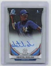 2014 Bowman Chrome #BCAP-AAV Abiatal Avelino Prospect Autographs