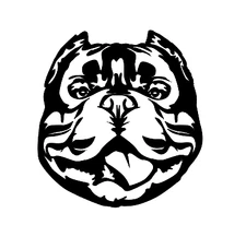 American Bully Dog Head Car Truck Decal Sticker 5x5 inches