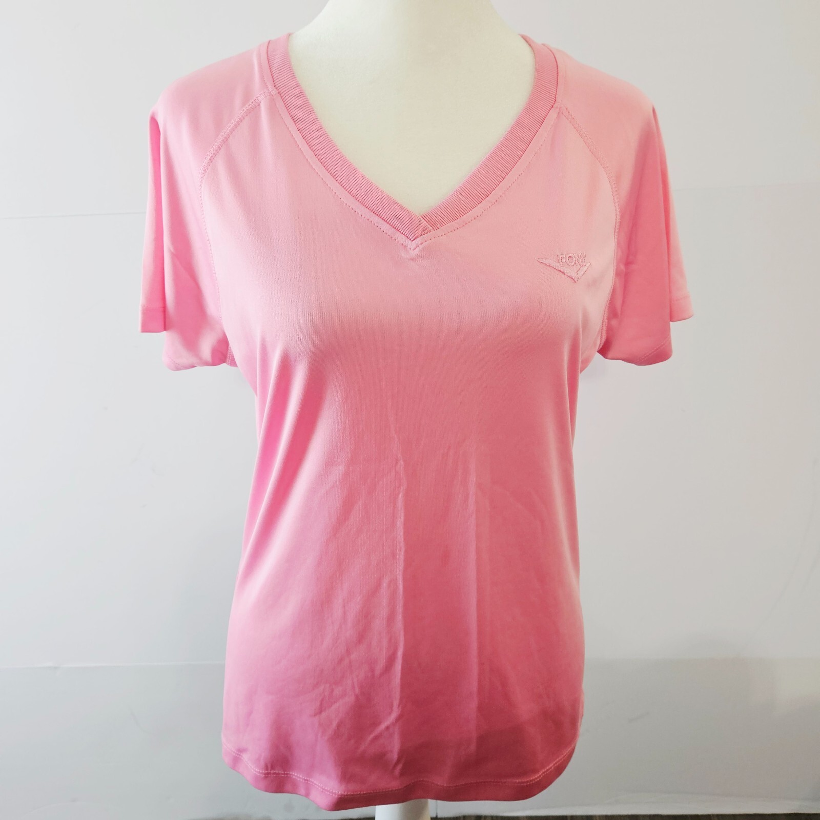 Top camicia sportiva sportiva sportiva estiva manica corta rosa pastello Pony taglia S donna L