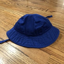 NWT Hanna Andersson blue sun hat with straps XS 3-12 mths
