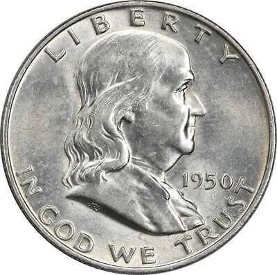 1950 Franklin Silver Half Dollar AU Uncertified