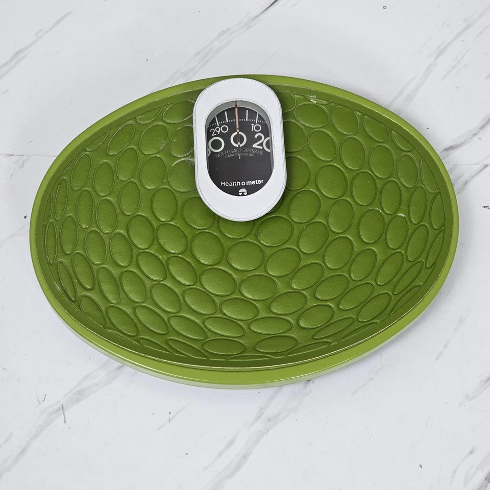 Vintage 1970s Health-O-Meter Continental Avocado Green Bathroom Scale MidCentury - Image 2 of 4