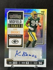 2023 Panini Contenders Karl Brooks Midfield Ticket Rookie Auto /50 Packers
