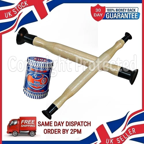 VALVE GRINDING PASTE TIN FINE & COARSE GRADE & 2 LAPPING STICKS TOOL KIT SET