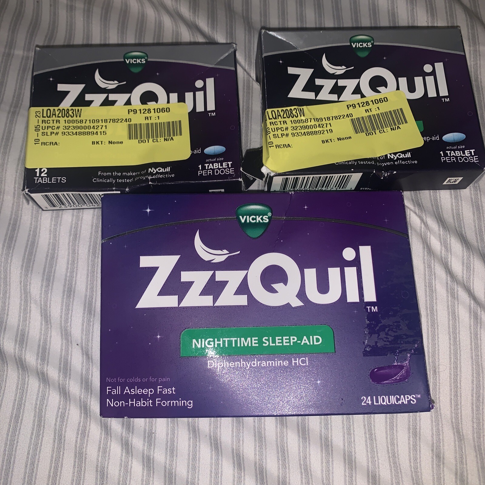 3 Pk Vicks ZzzQuil Ultra Nighttime SleepAid, 48 Tablets Exp 11/24 eBay