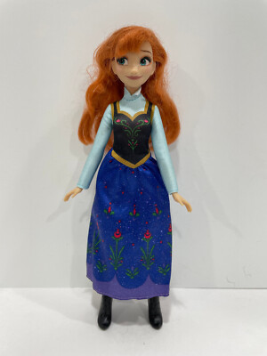 Disney Frozen Princess Anna Doll Wearing Dress, Boots & Braids Hasbro 2015 11''