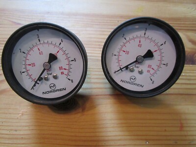 2 Stück Norgren  Manometer 0-6 bar