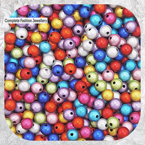 100 5MM 3D ILLUSION MIRACLE ROUND ACRYLIC BEADS FOR JEWELLERY MAKING - UK SELLER - Picture 5 of 5
