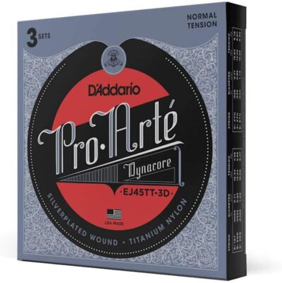 D'Addario EJ45TT Normal Tension, Pro-Art Dynacore Klassiksaiten 3er Pack