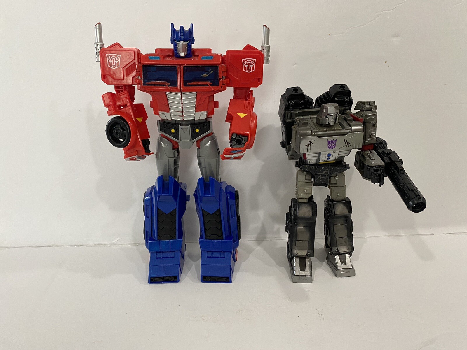 Optimus Prime and Megatron Transformers Action Figures Lot of 2 Used