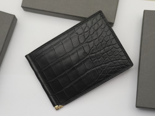 Handmade Alligator Skin Wallet - Alligator Skin Money Clip - Picture 3 of 11