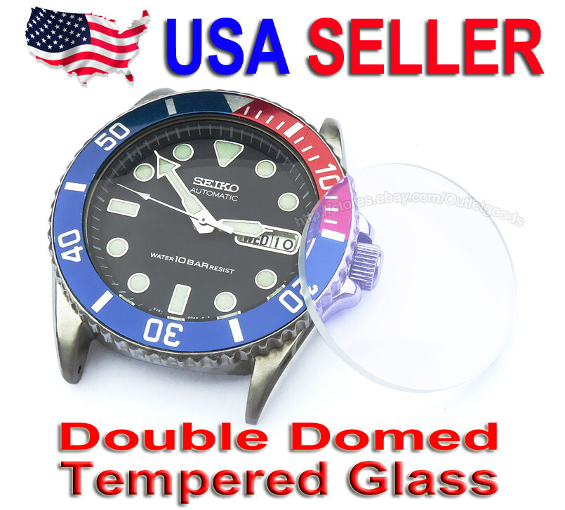 Double Dome Crystal Glass for Seiko Diver 7S26-0040 SKX031 & 7S26