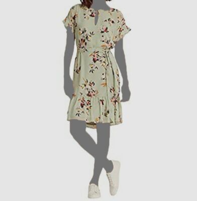 ralph lauren green floral dress $145 Women's Crinkled Georgette Size 4 One shoulder dress
