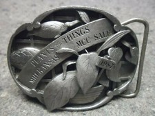 1987 Limited Edition Plant Things Mid Kansas MCC Sale Belt Buckle By Siskiyou