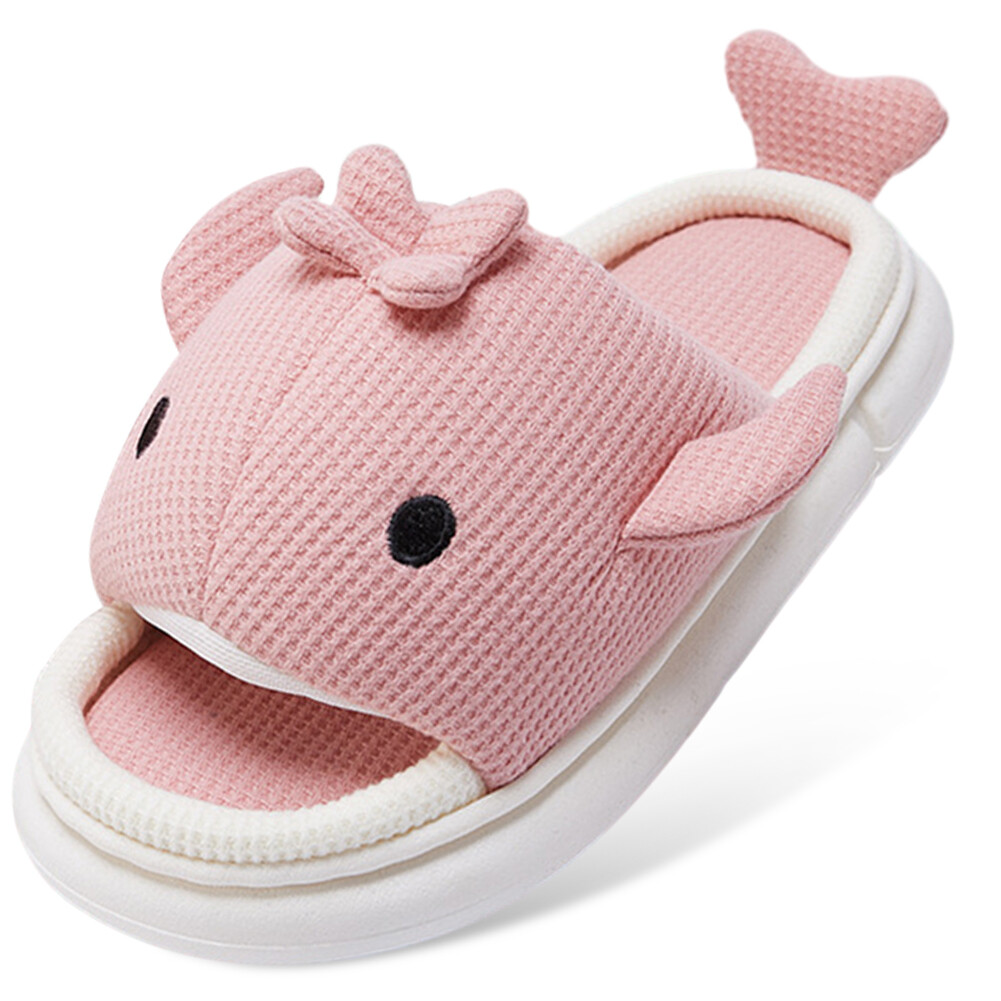 SAOLA Pantofole donna cartone animato suola spessa antiscivolo punta aperta balena per 4 stagioni