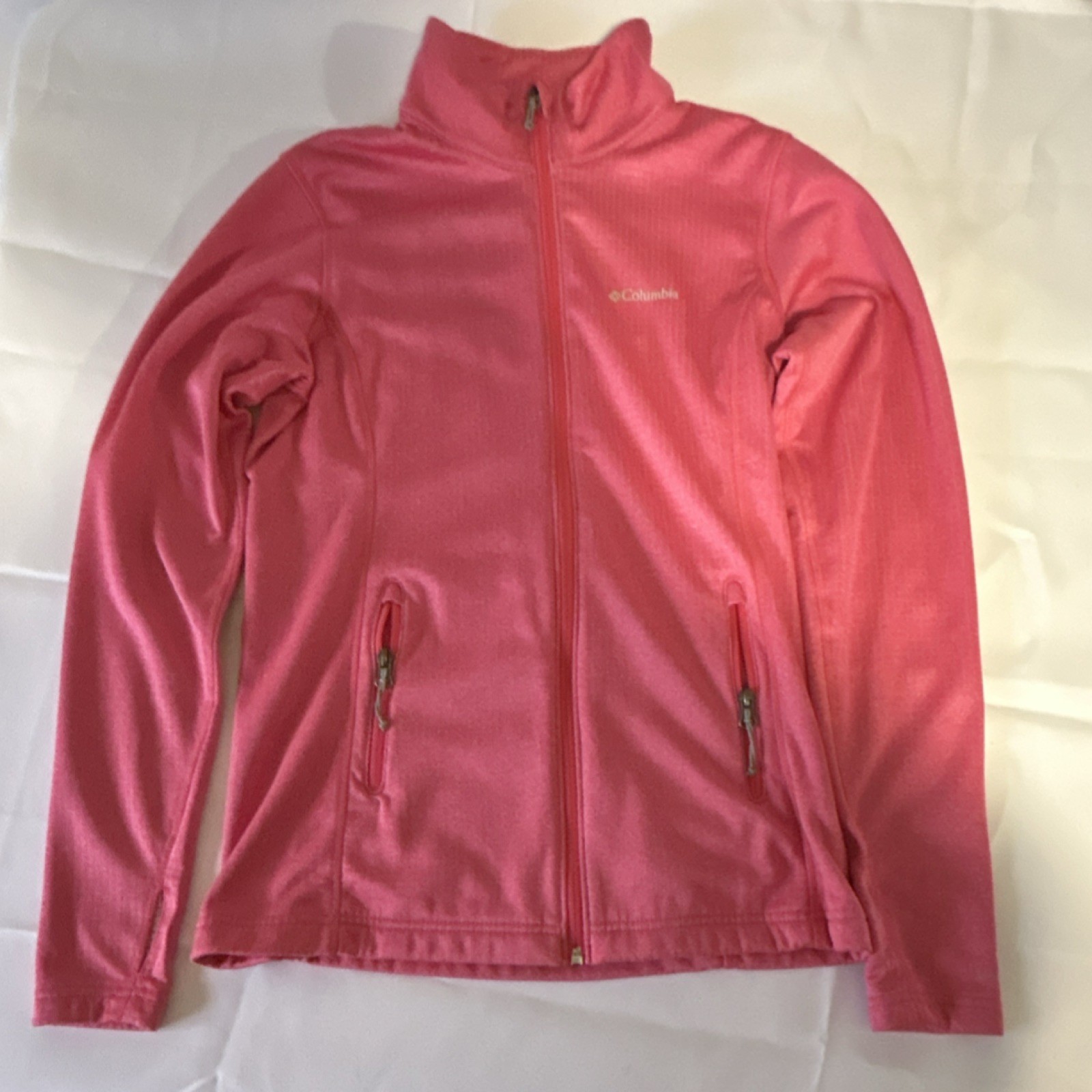 Columbia Women's Pink Full Zip Collared Jacket Long Sleeve Size M