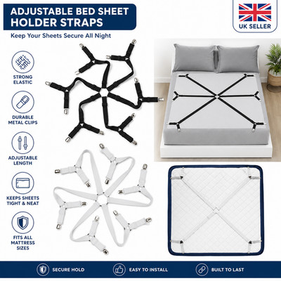 Verstellbare Bettlaken Halter Riemen Elastisch Spannbetttuch Befestigungen Clips Matratze
