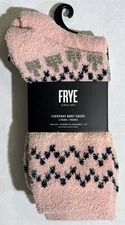 FRYE Women's Supersoft Boot Socks 2 Pairs Soft Pink & Pink/Navy Blue Size 5-10