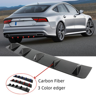 Carbon Optik Heckdiffusor Spoiler Diffusor Lippe für Audi A7 4G S-Line RS7 S7