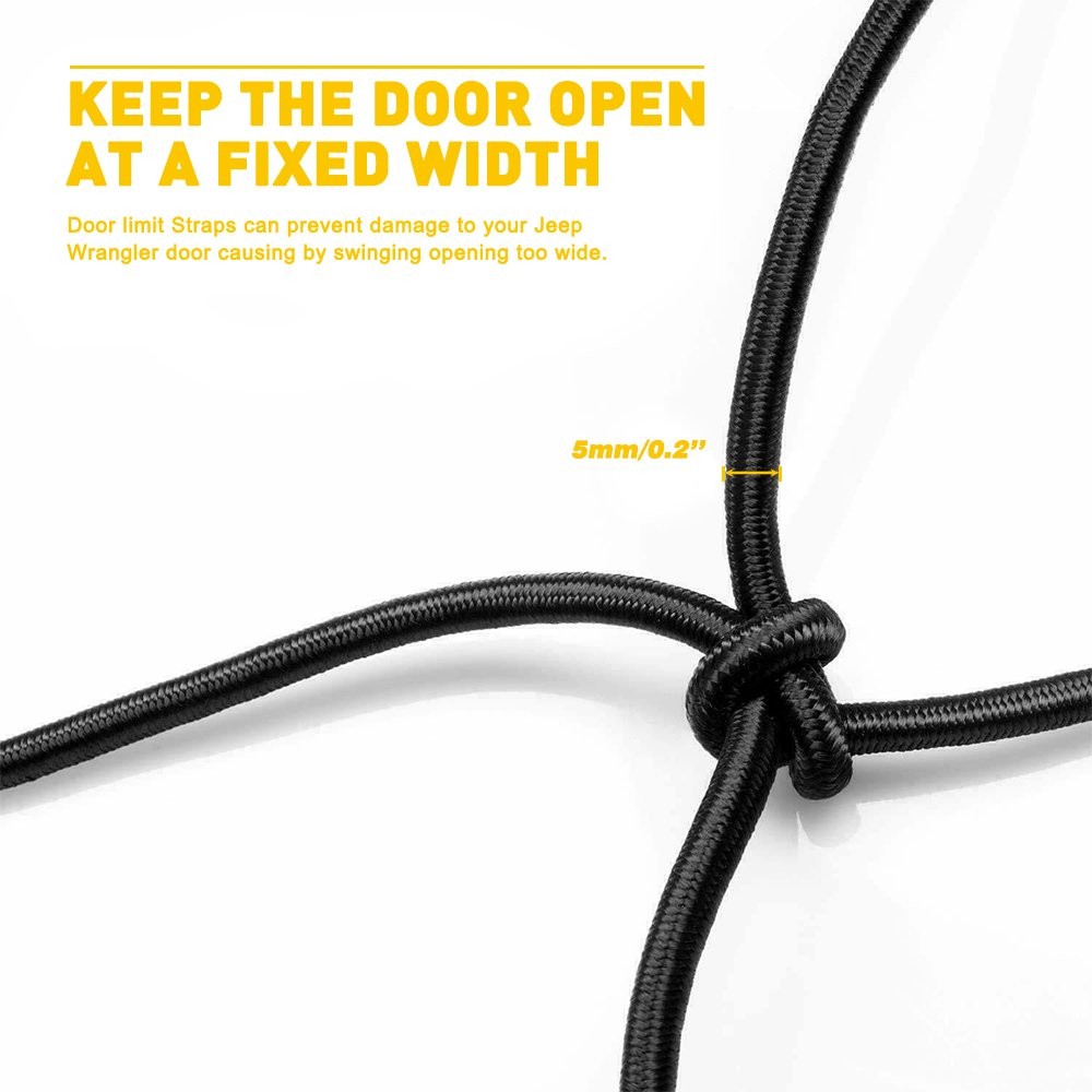 For Jeep JK/YJ/TJ 2PCS Wrangler Car Door Limiting Straps Belt Set Accessories US