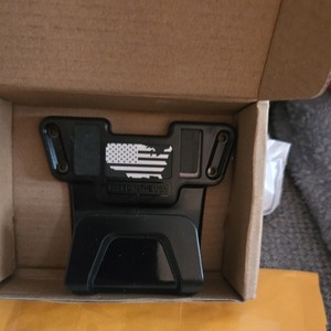 2  Black Tactical Mounting Bracket Gear Accessory with USA Flag Design