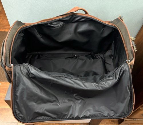 Longchamp Boxford Roller Travel Duffel Bag Luggage Brown Leather - Picture 6 of 6