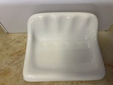 White Vintage Mounted Ceramic Soap Dish for Bathroom Shower Wall,Ceramic Soap...