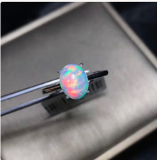 Opal Ring Natural 4.0CT Oval Women's And Mens rings 925 Sterling Silver Ring
