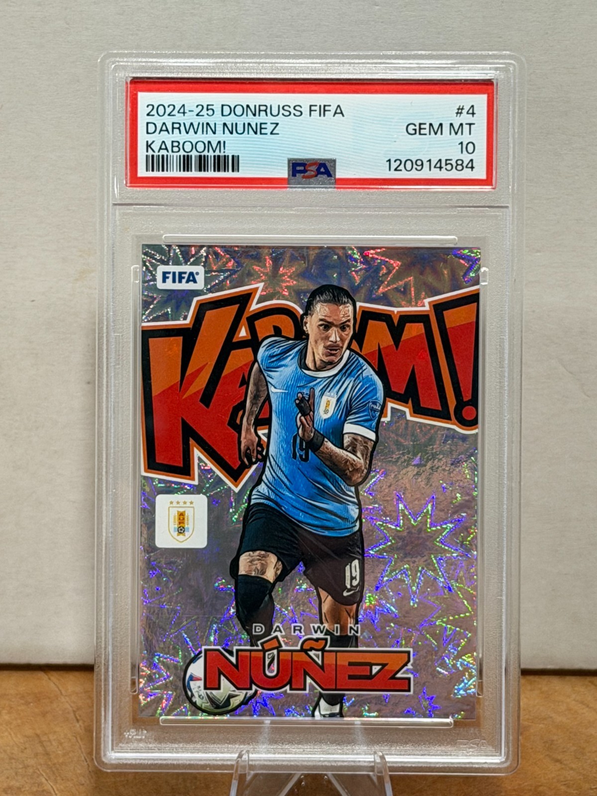 2024-25 Panini Donruss FIFA Darwin Nunez #4 Kaboom Case Hit SSP Uruguay PSA 10