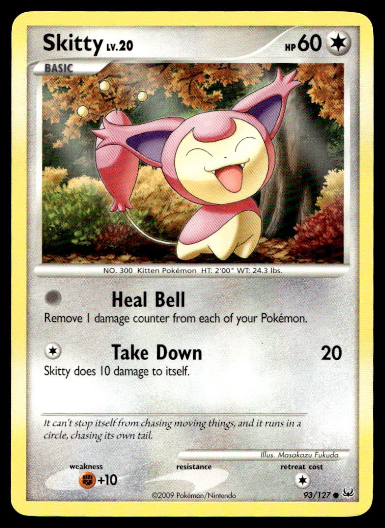Skitty 93/127 Common Platinum Pokemon Moderately Played