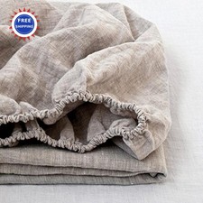 Simple Opulence 100 Linen Fitted Sheet King 14 Inch Deep Pocket Mattress Cover