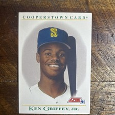 Score 1991 Cooperstown Ken Griffey Jr. B3 Seattle Mariners MLB Baseball Card