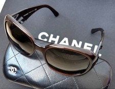 Chanel Sunglasses Camellia Brown Case New 80s Vintage Accessory Japan