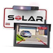 Solar Wireless Backup Camera, 1080P 5'' Monitor Back Up Camera Systems 