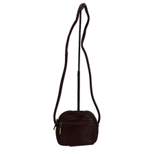 Vintage Etienne Aigner Burgundy Crossbody Leather Camera Bag Style Purse Brass