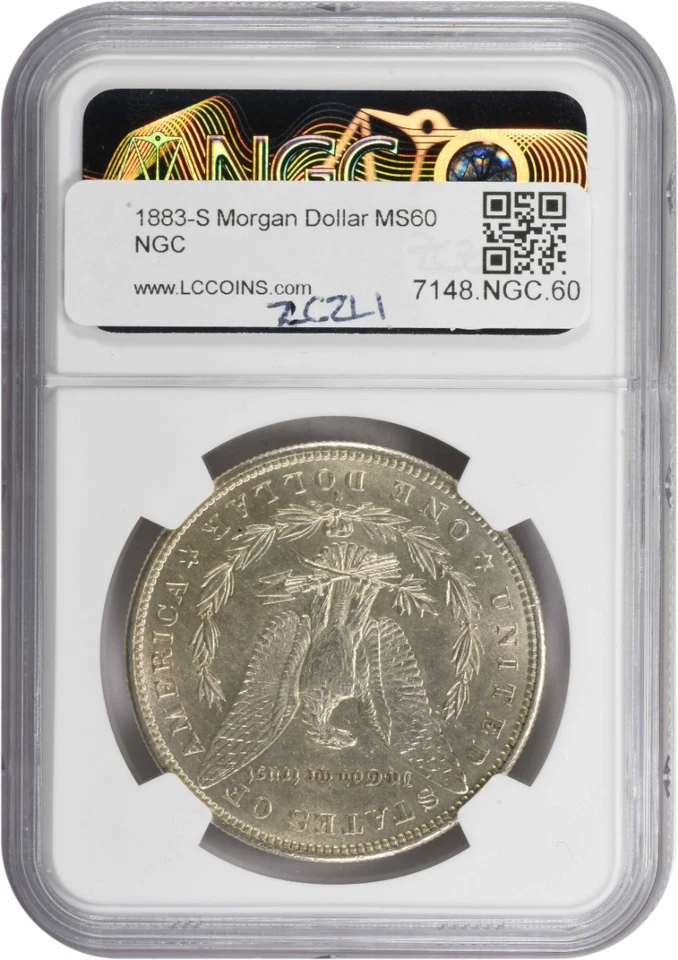 1883-S Morgan Silver Dollar MS60 NGC - Image 2 of 4
