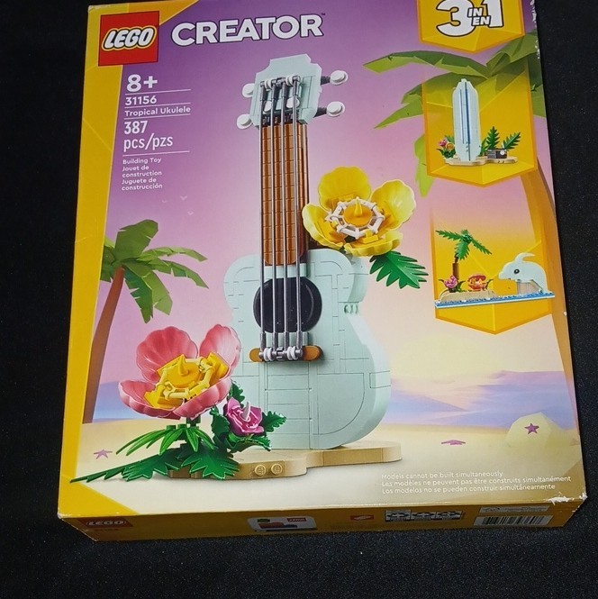 LEGO Creator 3-in-1 Tropical Ukulele Set 31156, 387 Pieces, Age 8+