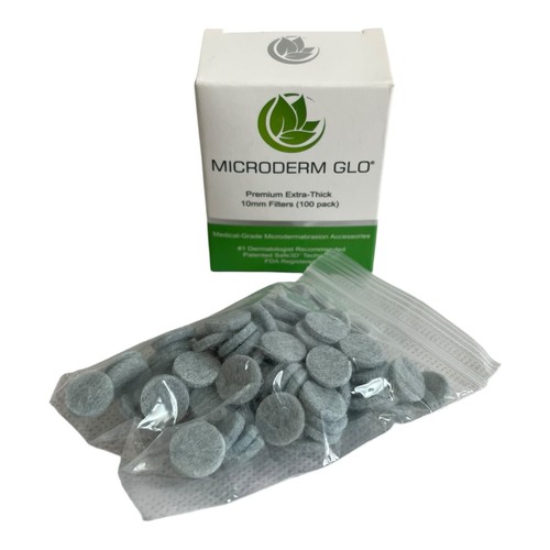 Microderm GLO 10mm Filters Premium Extra Thick 100 Pack Microdermabrasion - Picture 2 of 3