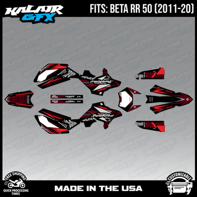Graphics Kit for Beta RR50 (2011-2020) Rugged Series - RED