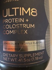 ULTIM8 Protein Colostrum Complex Chocolate Truffle Flavor 28 Servings Exp 8/2028