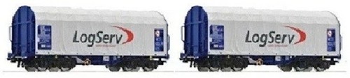 Roco 2 Schiebeplanenwagen # 847 + 854 LOGSERV NEU 76451 zu 6600133 6600085 76450 | Zustand: Neu