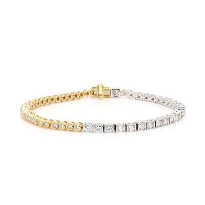 9 Ct Round Simulated Diamond 925 Sterling Silver Unisex Gorgeous Tennis Bracelet