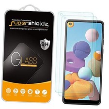 2 Pack Designed for Samsung Galaxy A21 Tempered Glass Screen Protector,