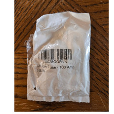 MEGA Fuse 100A Link-Type Bolt-On Automotive Fuse Black Silver Metal Plastic