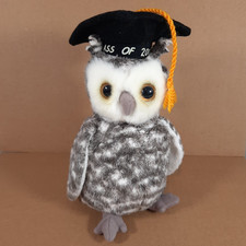 Ty Beanie Baby SMART the Owl  Fluffy Face Tiny Ears  2000 MWMTs  Graduation