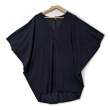 Bryn Walker Shirt Top Womens S Oversized Boxy Tunic Batwing Sleeve Lounge USA