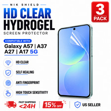 Galaxy A57 A37 A27 A17 5G Hydrogel Screen Protector HD Clear 3 Pack
