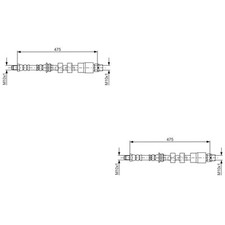 2x BOSCH Bremsschlauch Vorderachse passend für BMW X1 E84 xDrive18d xDrive20d